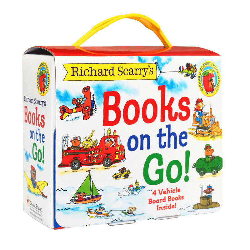 Richard Scarry's Books on the Go gift box contains 4 original English ...