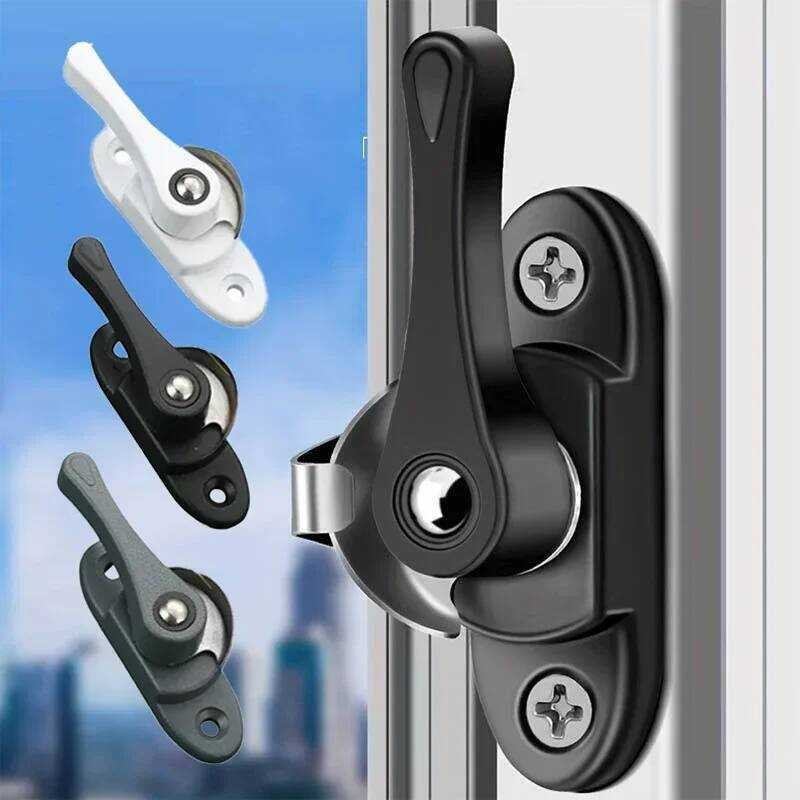 Crescent Shaped Two-way Window Handle Installation Screws Alloy Sliding ...