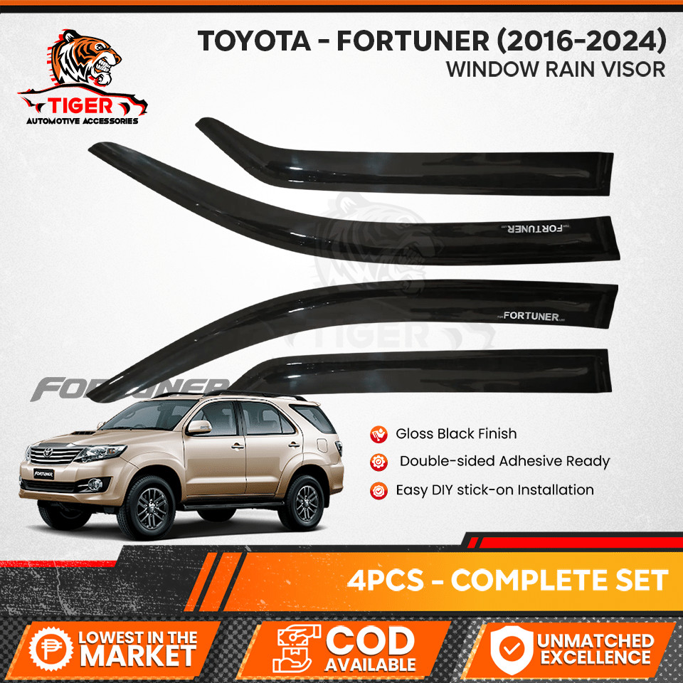 TigerAutoToyota Fortuner 2016-2024 OEM-Fit Window Door Visor 2017 2018 ...