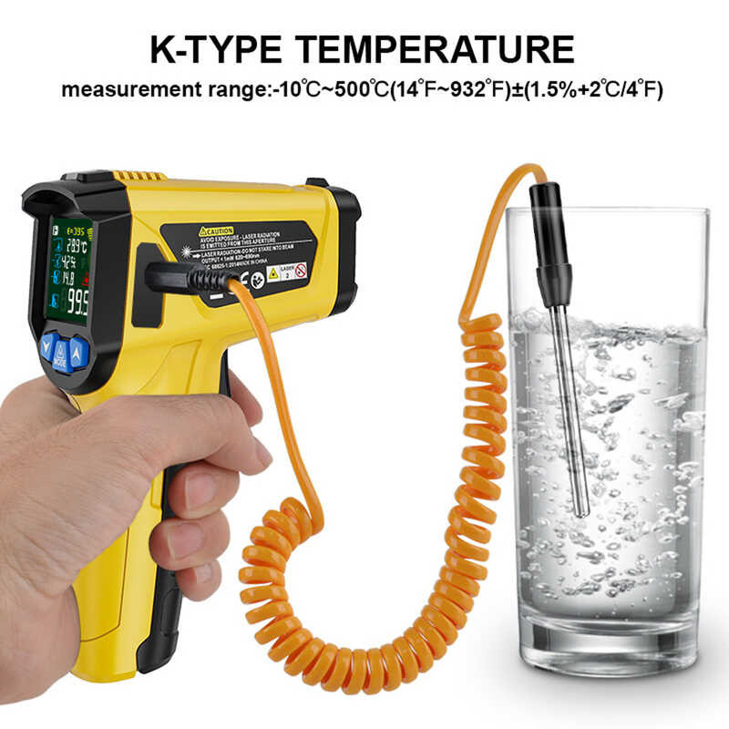 Infrared -50〜600[Unk] IR Laser Temperature Sensor LCD Screen Meter ...