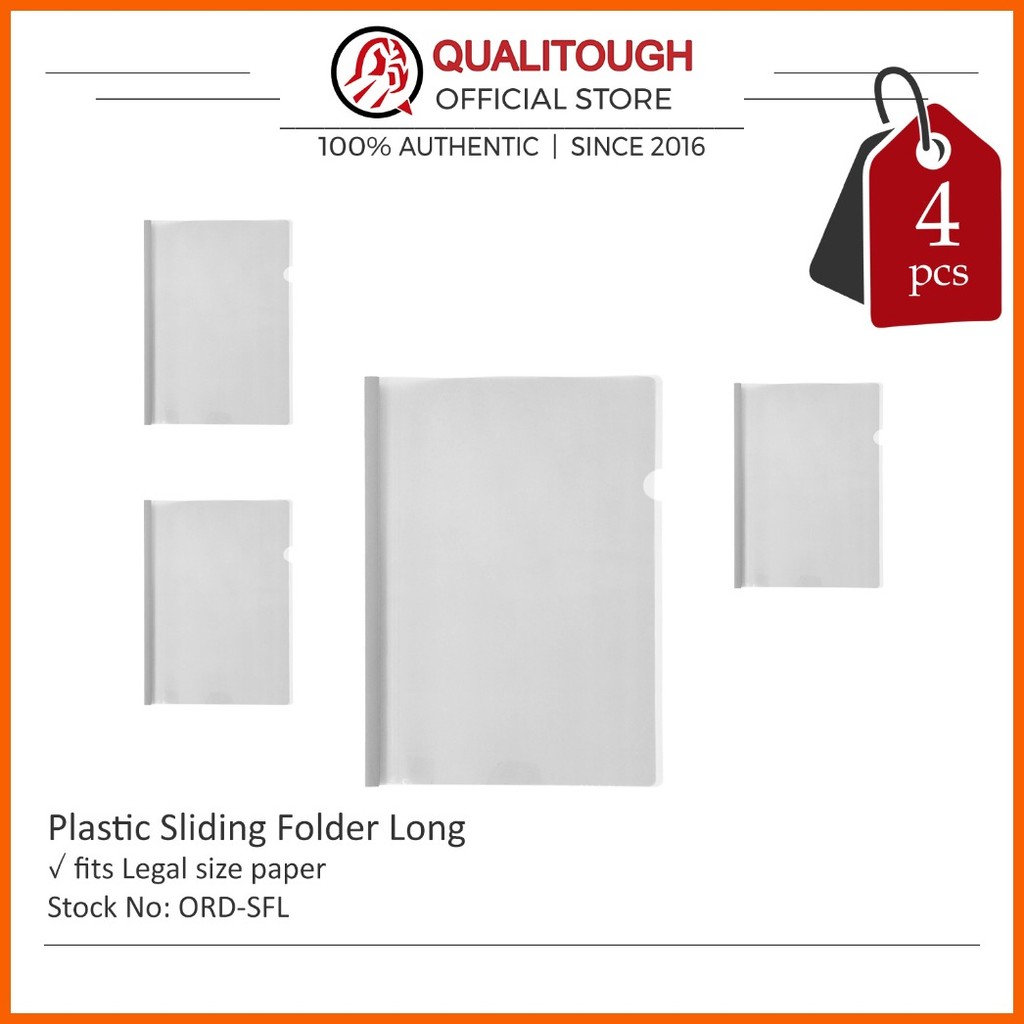 4pcs Plastic Sliding Folder Long [ORD-SFL] | Office & School Supplies ...