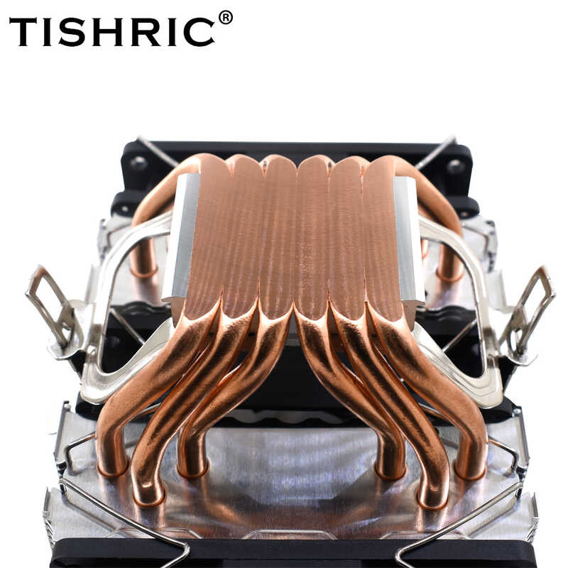 TISHRIC CPU Cooler 4/6 Heat Pipes 4 Pin PWM RGB Coog Fan PC Radiator ...