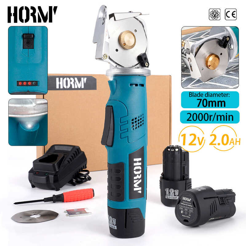 Round Electric Scissors Shear Cloth Cutter Fabric Hine Kit Cutting Tool ...