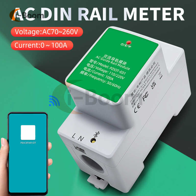 Tuya A 6 In 1 AC Electric Din Rail Wifi Smart Energy Meter Power Consumption Meters Single Phase