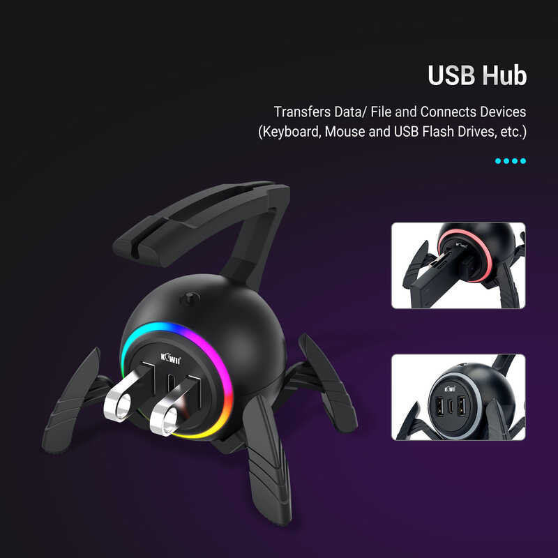 51 Bungee RGB Gaming Cord Controller Flexible Cable Management Mouse ...