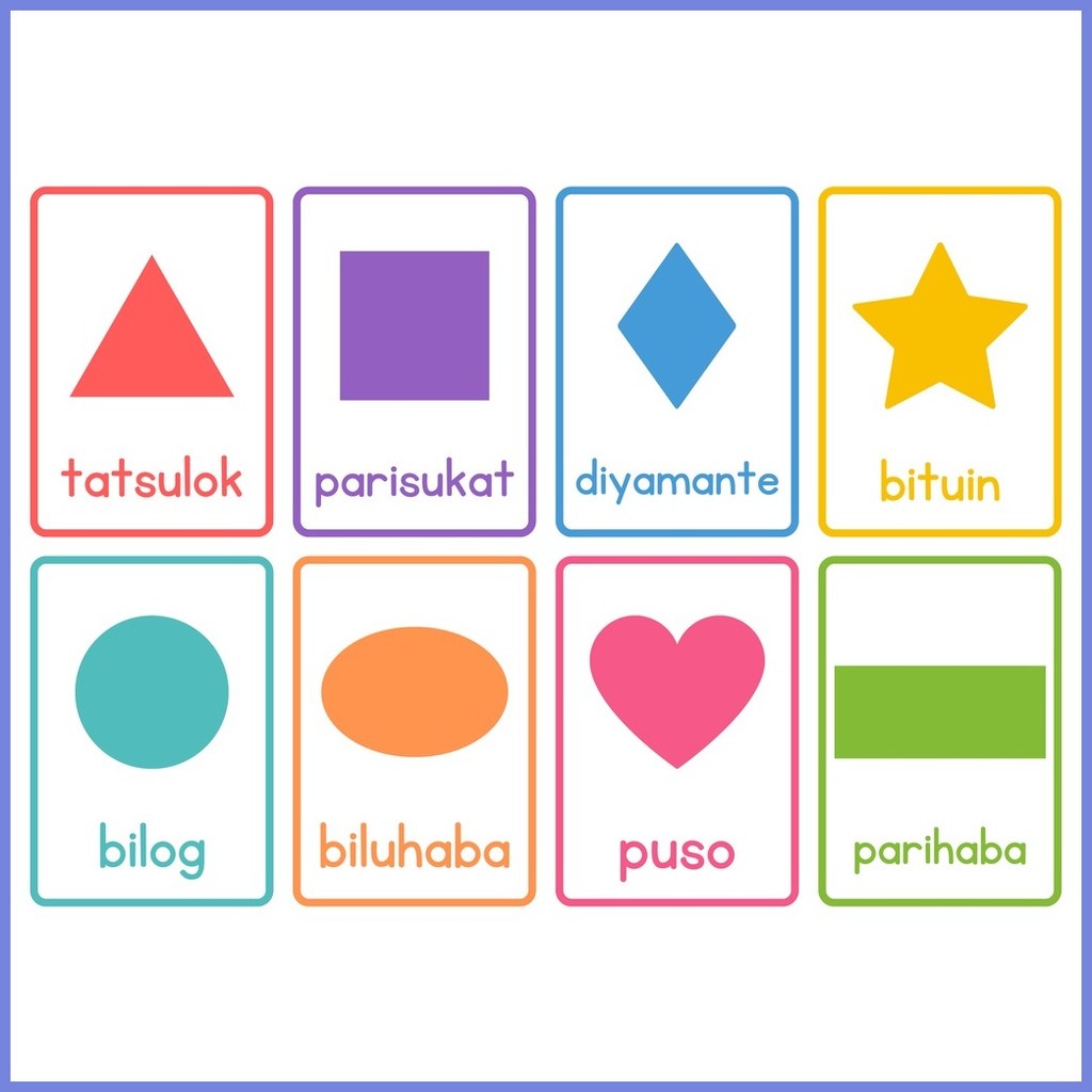 ⭐ Hugis Tagalog Filipino Charts Laminated Educational A4 Size | Shopee ...