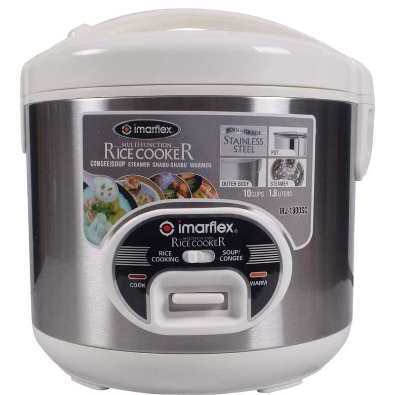 Imarflex Electronic Rice Cooker (White/Sier) Irj-1800Sc | Shopee ...