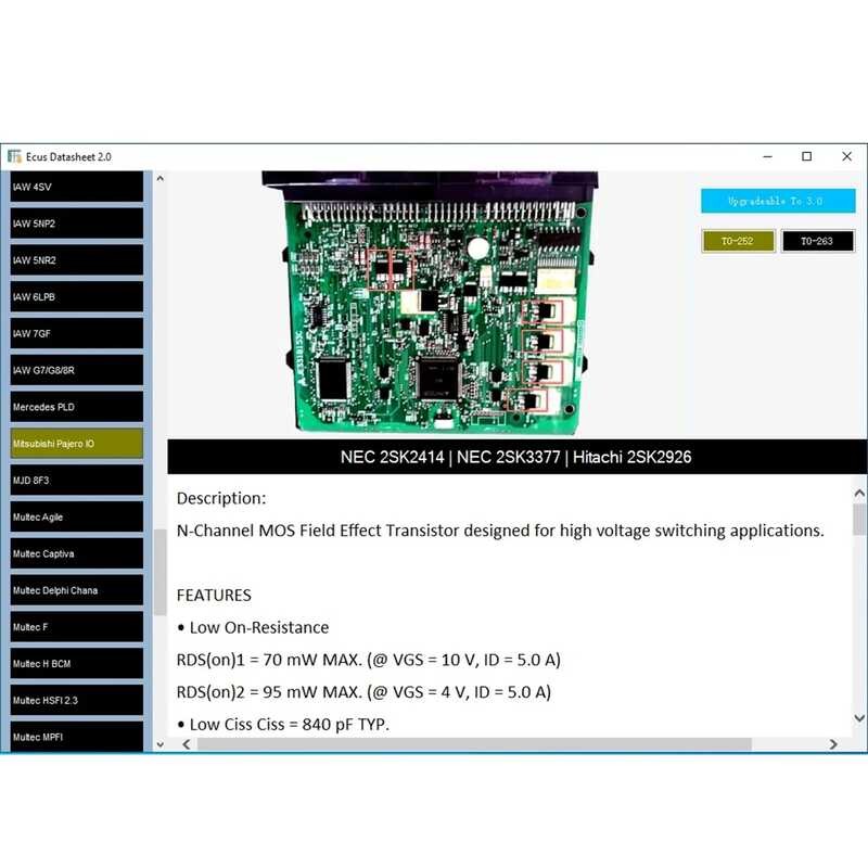 2.0 Datasheet PCB Schematics with Electronic Components of ECUs and ...