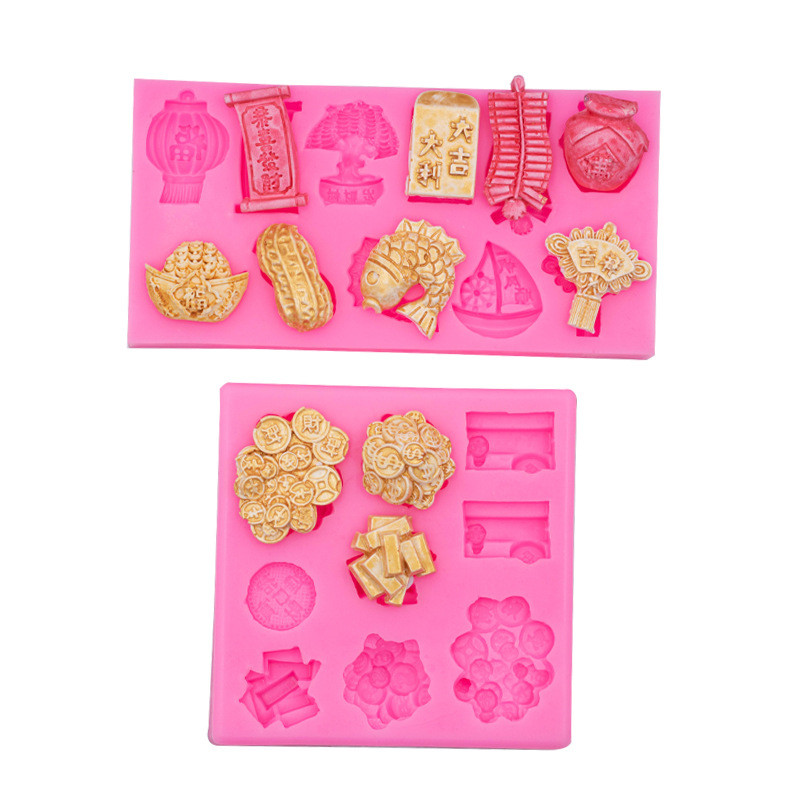 New Year Spring Festival Series Silicone Mold Copper Coin Symbol ...