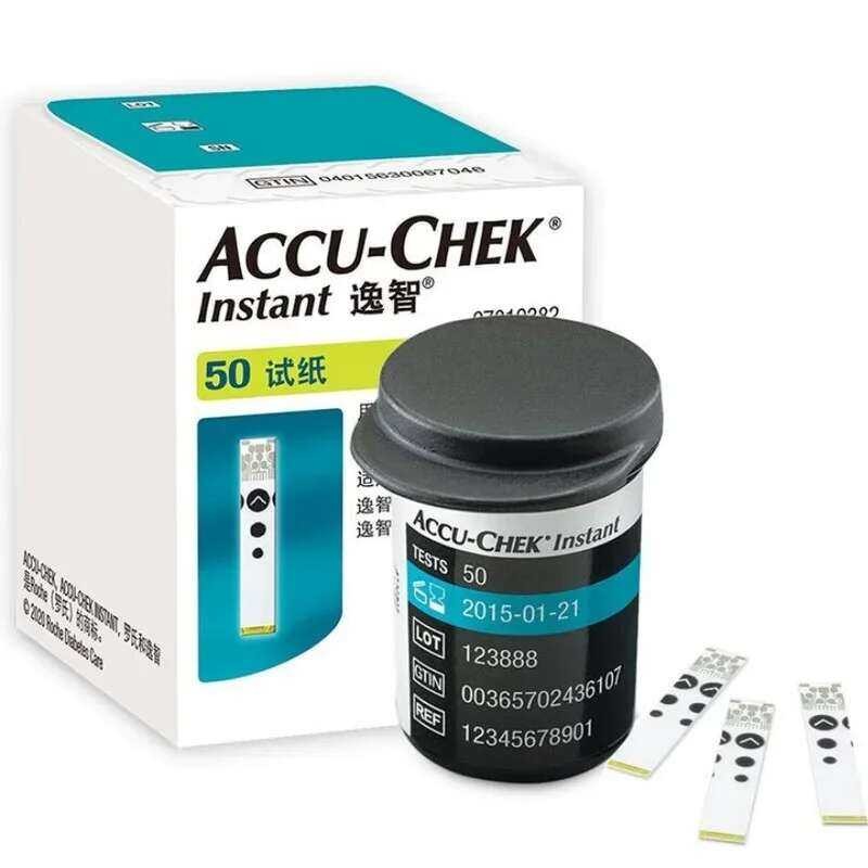 Accu Exp:2025-02 Chek Instant Test Strips 50Pcs 100Pcs Blood Glucose ...