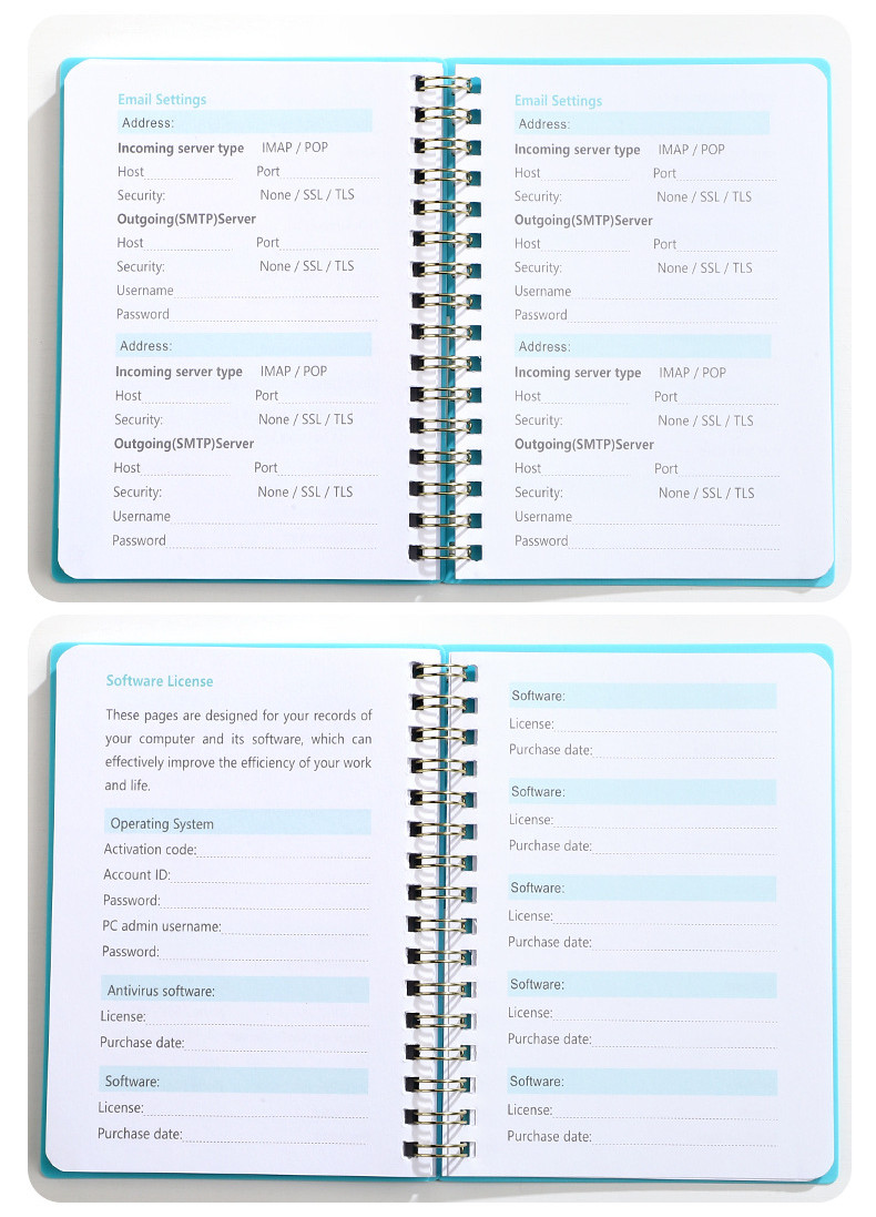 A6 Password Keeper Book Internet Login Notebook with Alphabetical Tabs ...