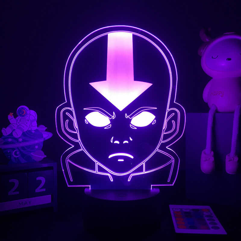 Avatar Anime Ang Huling Airbender 3D LED Lamp Aang Zuko Iroh Toph ...