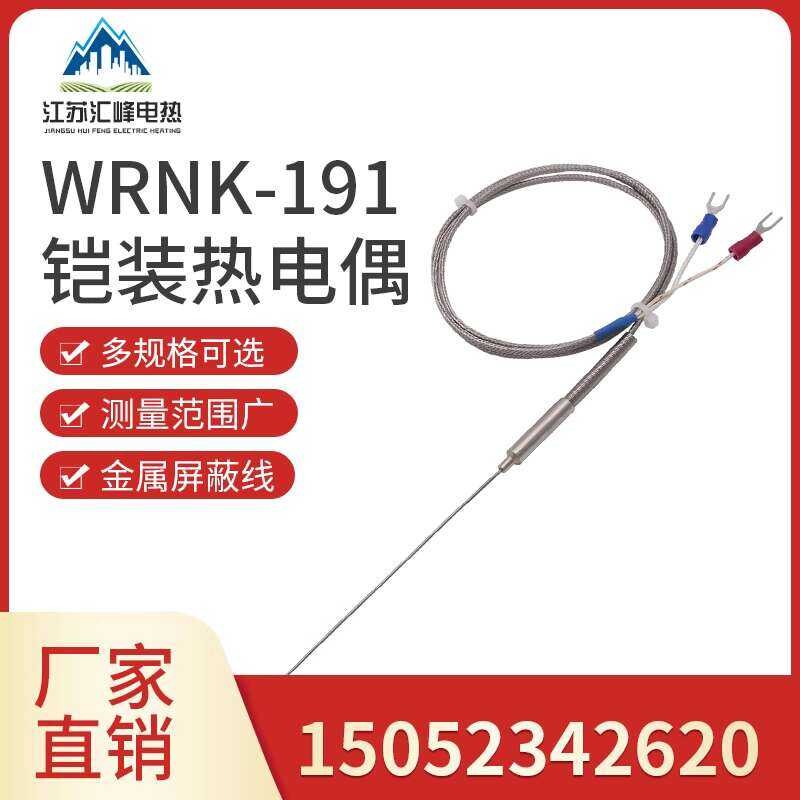 WRNK-191 J-Type Thermocouple Probe – 3mm X 300mm, 0-600°C, 304 Stainless Steel