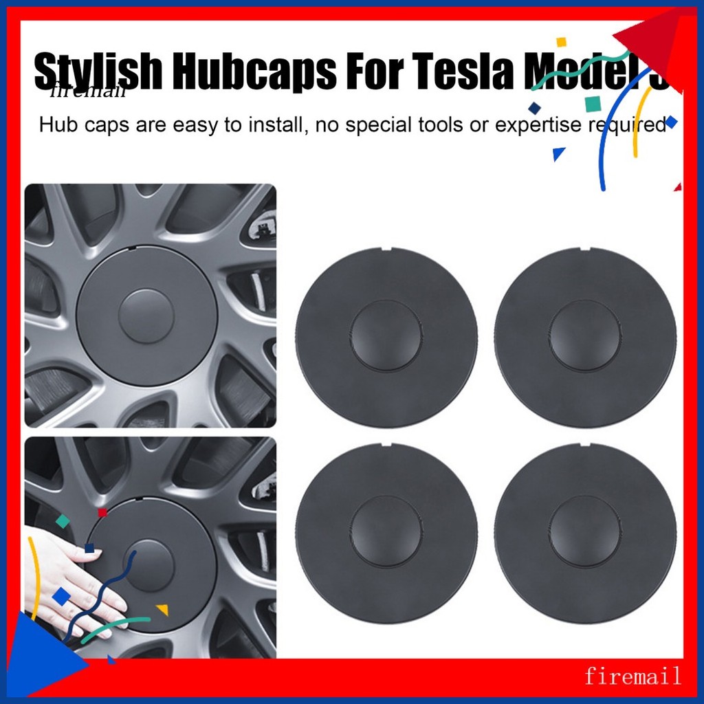 [FM] Durable Hub Caps Car Center Covers Tesla Model 3 2024 Wheel Hub ...