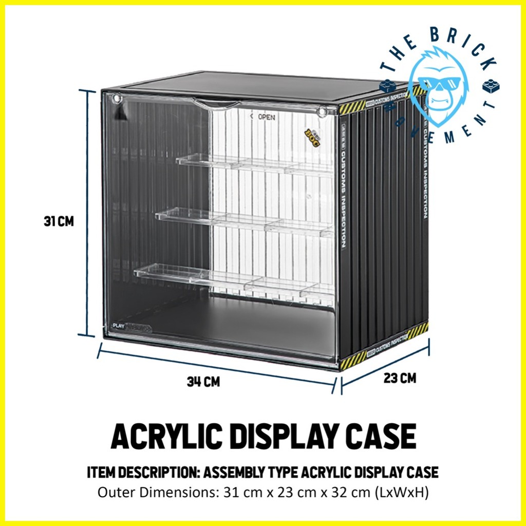 ⚾︎ XL Container Style Acrylic Display Case for Collectibles, Popmart ...
