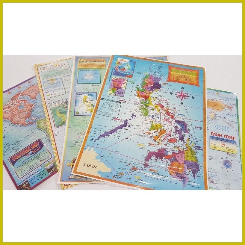 ⊕ sold 25pcs Map （small&big )Set (Philippine map, Asia map and Worldmap ...