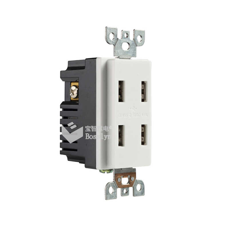 ARMYTE standard gold USB wall charging socket, mobile phone wall socket(4 pack)