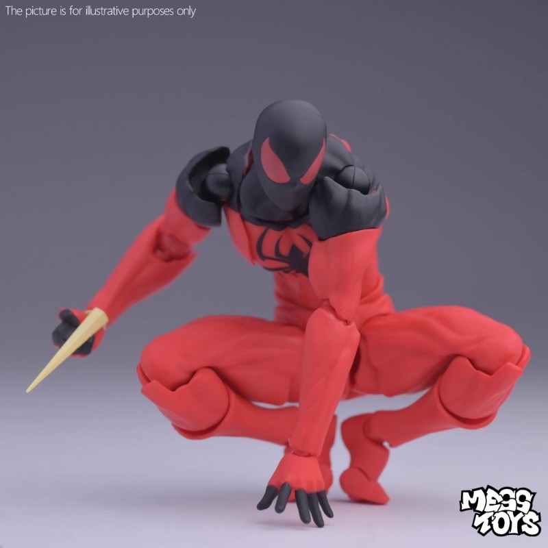 CT/Mess Toys Spiderman Action Figure Black/Red Spider Man Symbiote Suit ...
