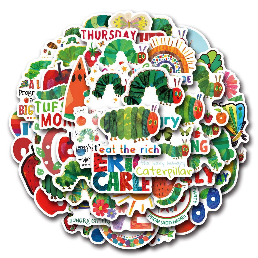 55pcs The Very Hungry Caterpillar Sticker Cartoon Creative DIY ...