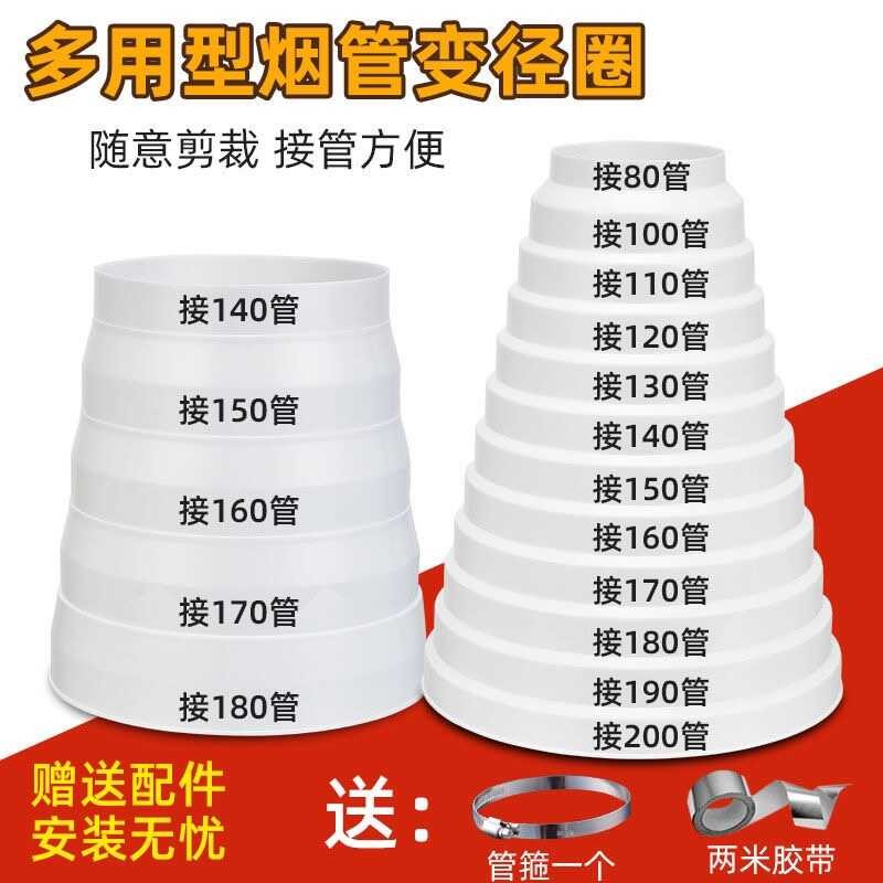 The hood variable diameter ring exhaust duct size conversion valve ...