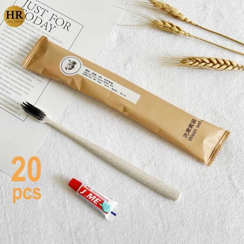 20Pcs Guest Amenity Kit Disposable Portable Toothbrush Toothpaste Set ...