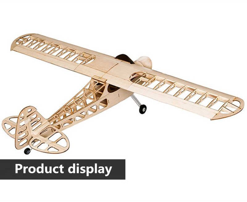 Viloga Piper Cub J3 Balsa Wood Model Airplane Kit - 47" Wingspan With Motor & Servos For Adults