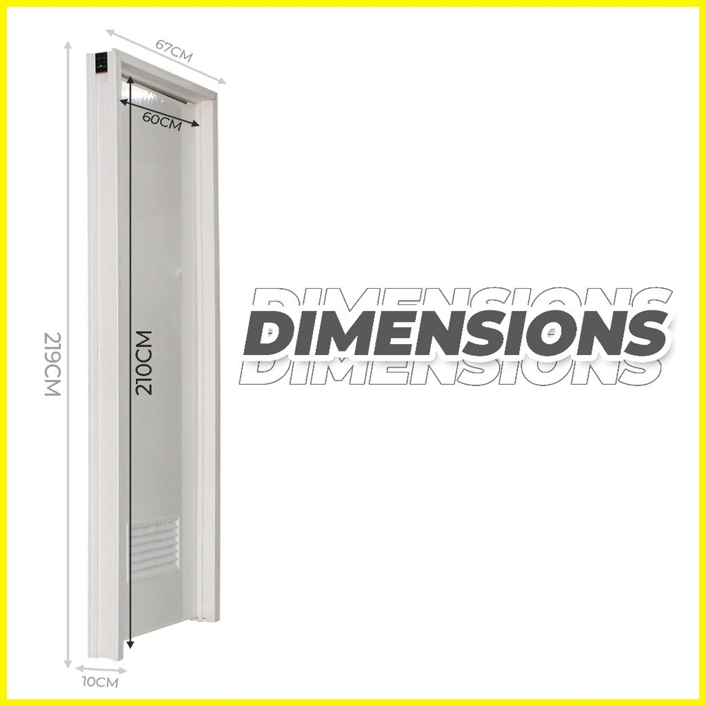 PVC Bathroom Door Set With Door Jamb, Hinges and Door Knob( 60cm x ...