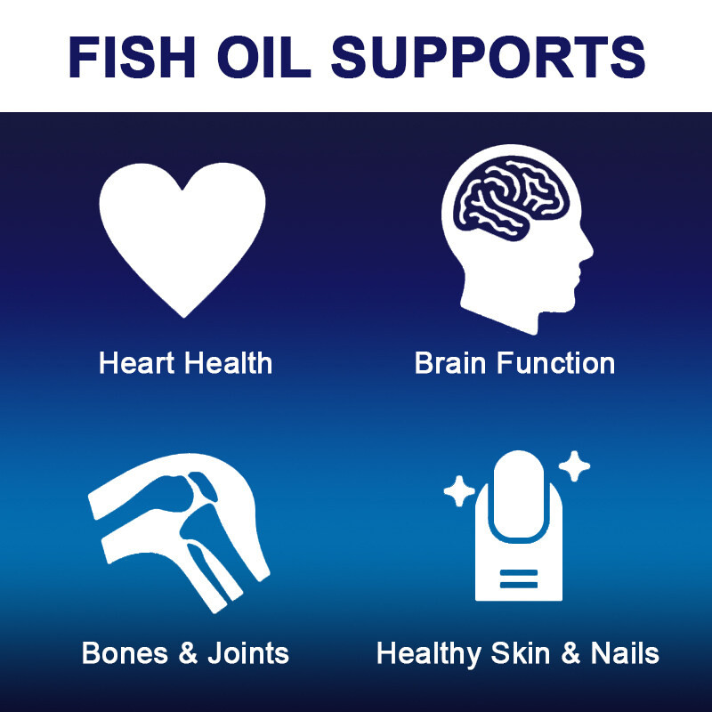 OMEGA 3 FISH OIL High Potency Essential Fatty Acids Natural