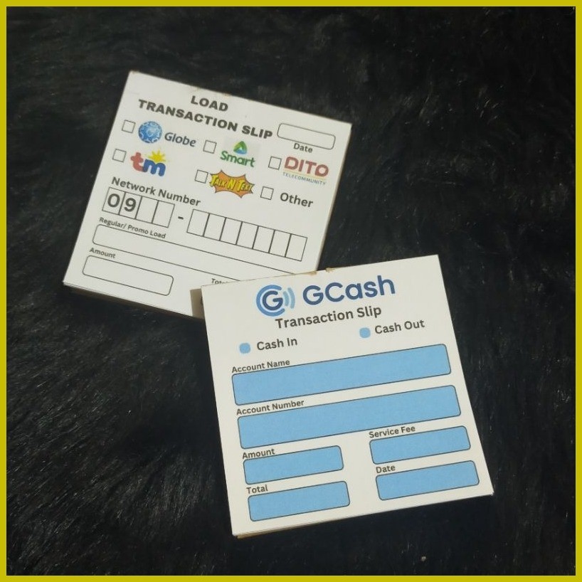 ☪ Load/ Gcash Transaction Slip/ Receipt Pad | Shopee Philippines