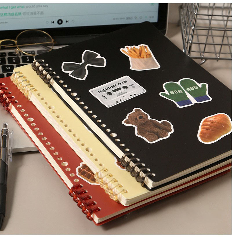 Excluding substitute cores Loose leaf notebook shell refillable page ...