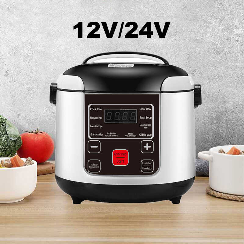 24V 12V Mini Rice Cooker Car Truck Soup Porridge Cooking Hine Food ...