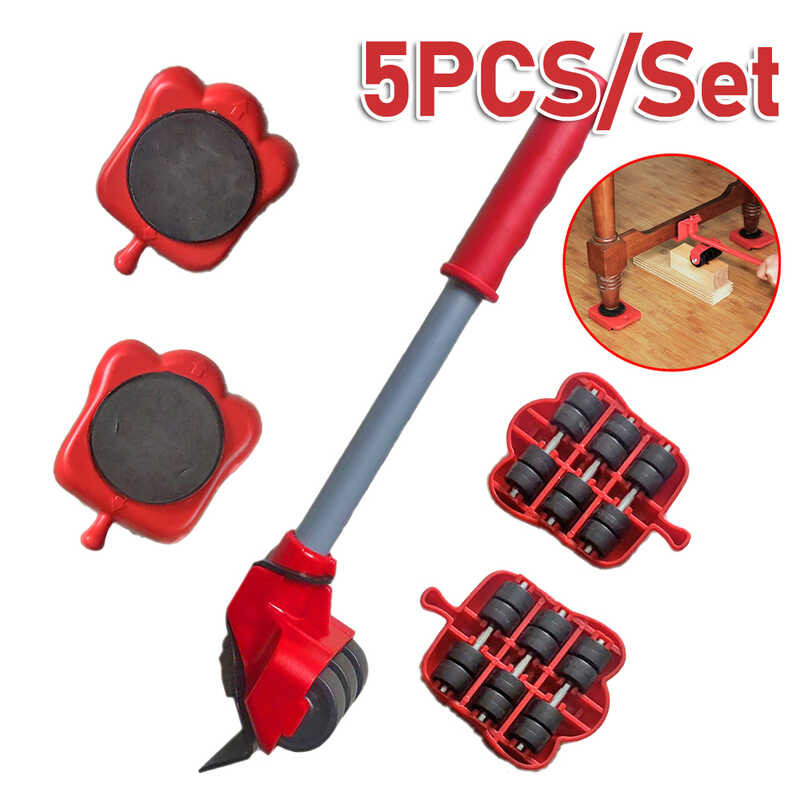Transport Furniture Roller Removal Lifting Moving Set Wheel Bar Mover ...