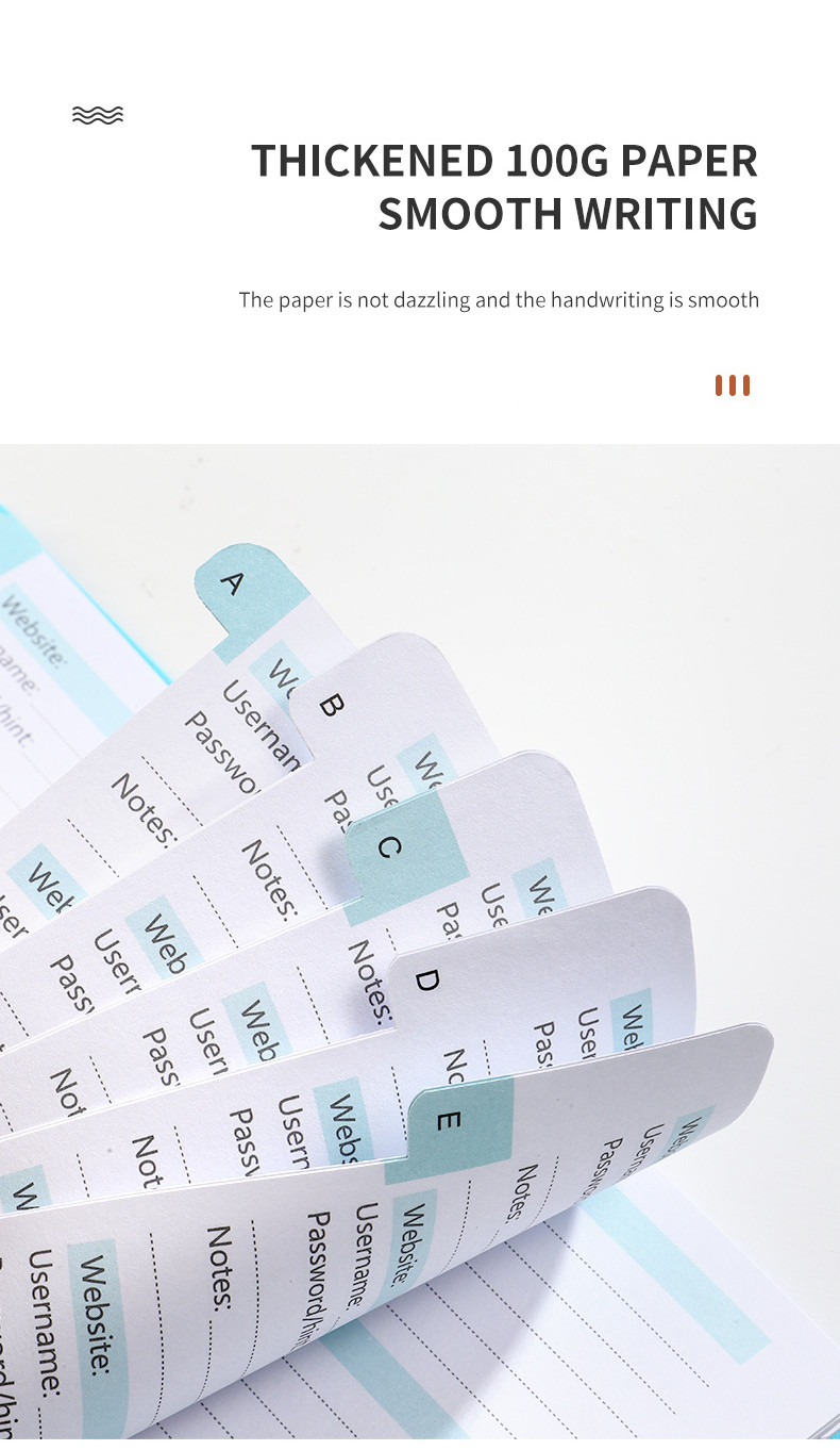 A6 Password Keeper Book Internet Login Notebook with Alphabetical Tabs ...