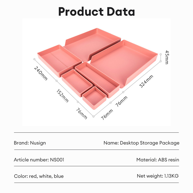 Nusign by Deli Desktop Organizer File Document Paper Tray Storage ...