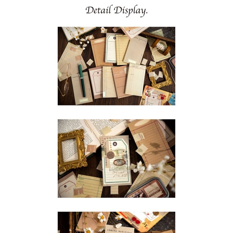 Journal Go 50 sheets Light Vintage Basic Memo Pads Material Paper Junk ...
