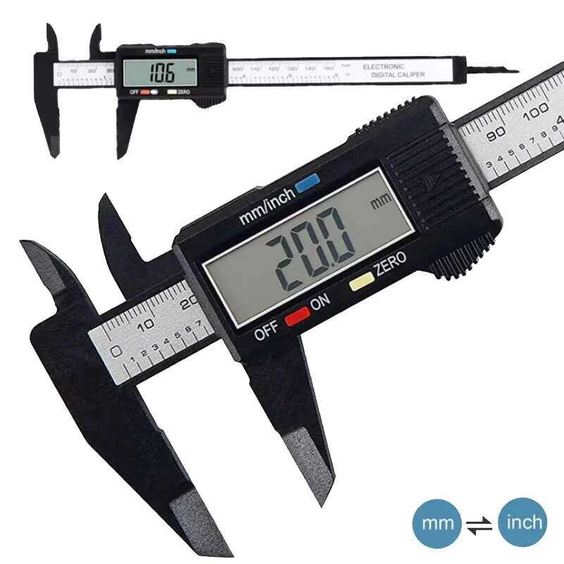E Electronic Digital Caliper Measuring Tool, Vernier Caliper Micrometer ...