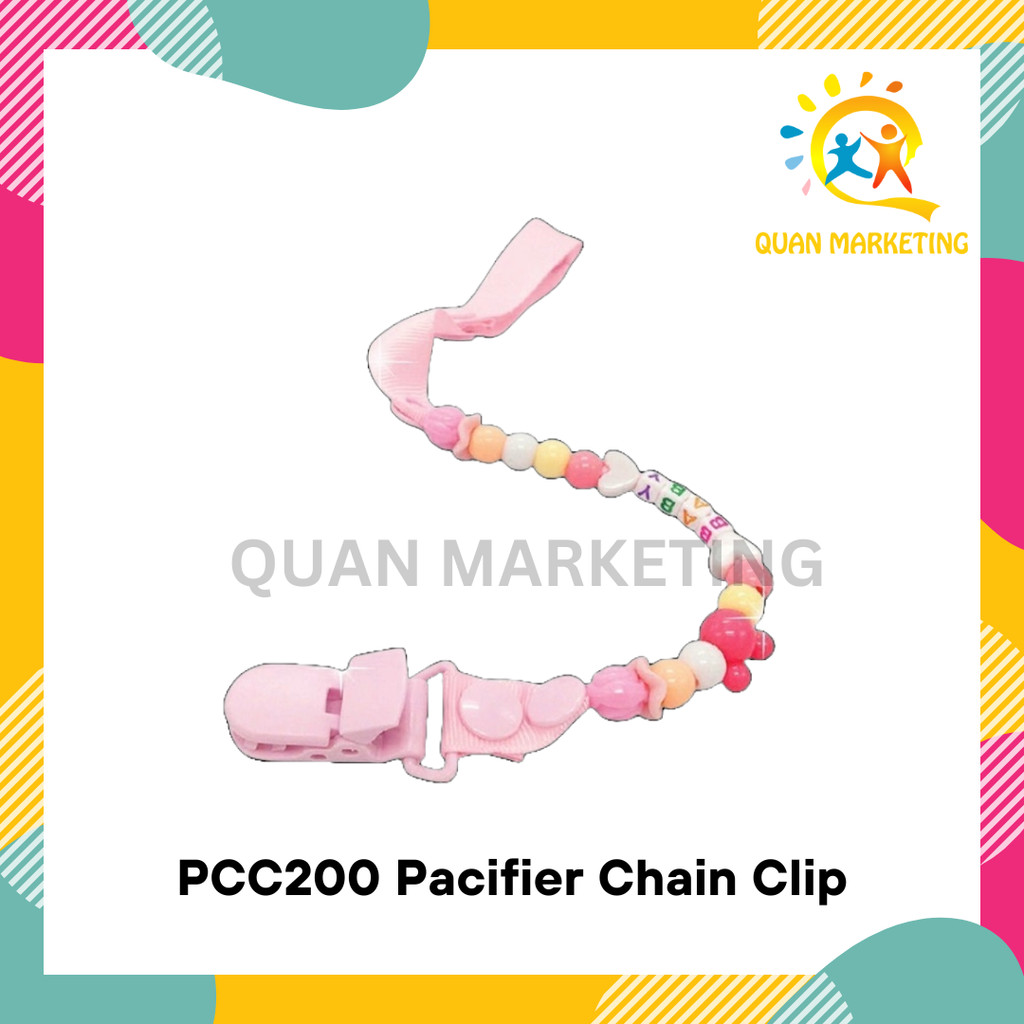 Pacifier Chain With Clip Yellow