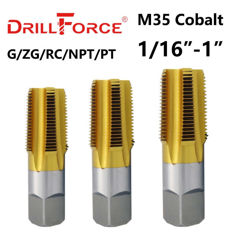 Cobalt Drillforce Pipe Screw Thread Tap Drill Bits HSSCO M35 Straight ...