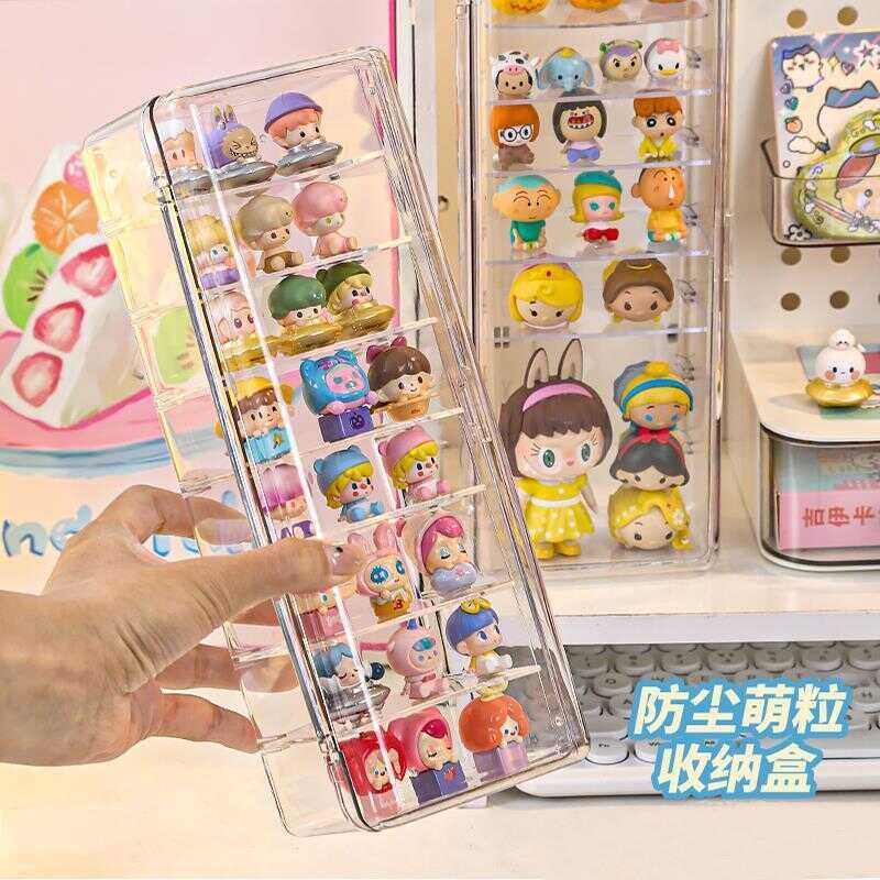 Transparent Cute Grain Storage Box Desktop Multi layer Dustproof ...