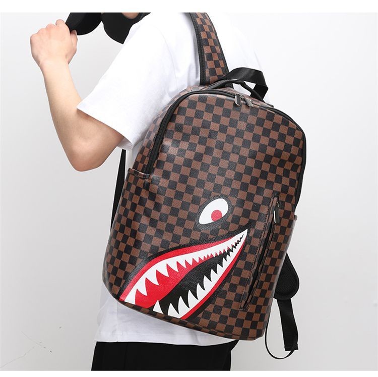 New Shark Backpack Trend Bape Shark School Bag Megalodon Unisex ins ...