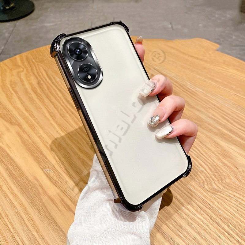 Casing for Honor X5 Plus + 90 Lite X50i Soft Transparent Plating Back ...