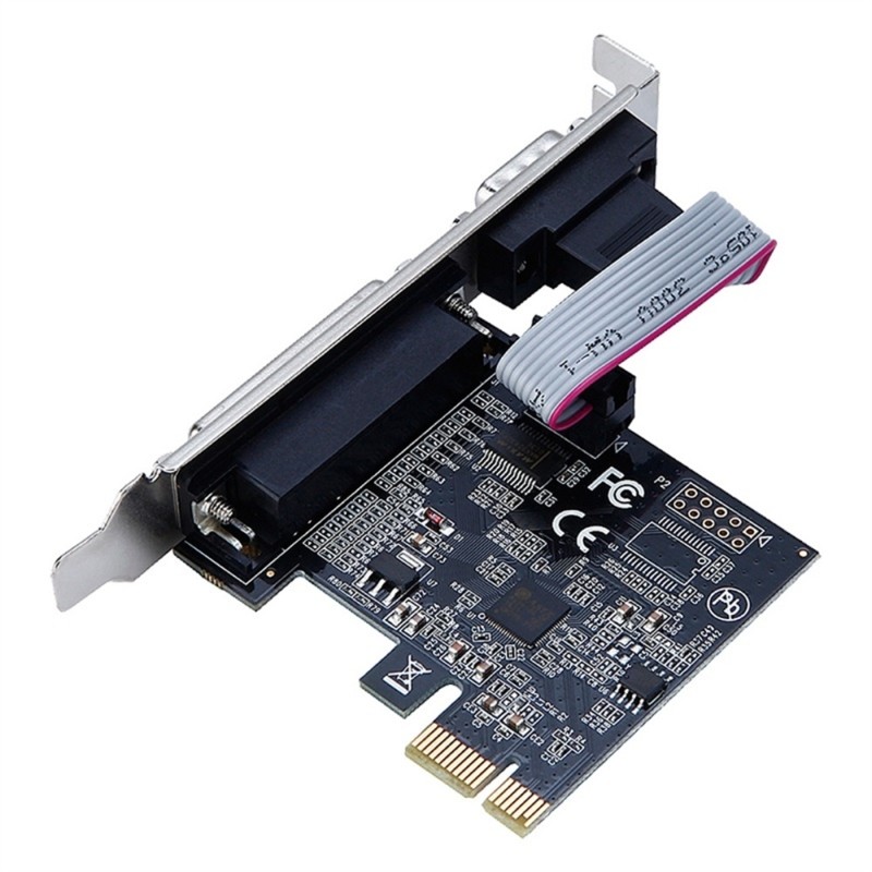 AX99100 Chip PCIE Riser Card RS232 Serial Port COM & DB25 Printer ...