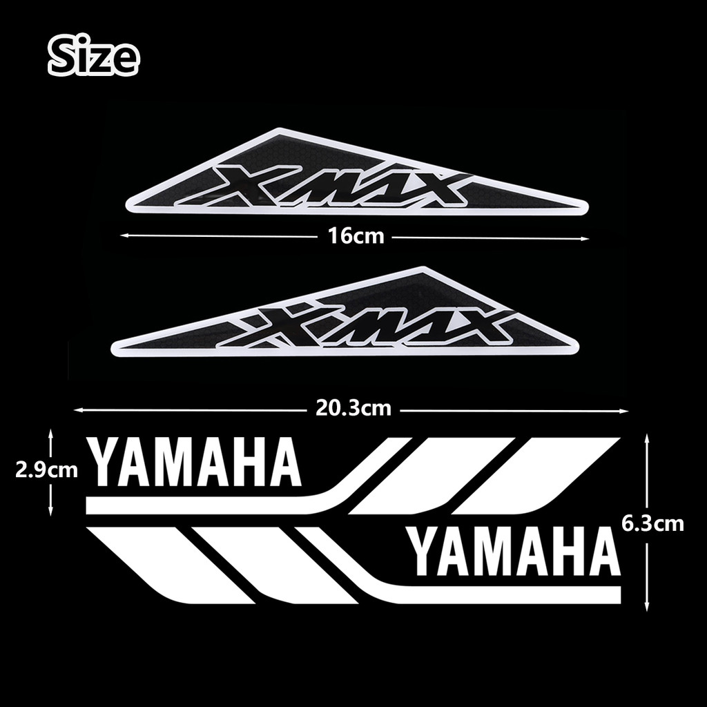 3D Xmax Logo Emblem Badge Sticker Motorcycle Body Waterproof Decal for ...