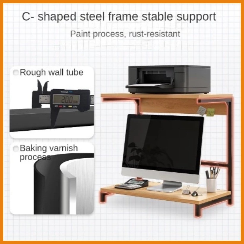 Computer Table With Printer Shelf Laptop Stand Printer Table Ergonomic ...