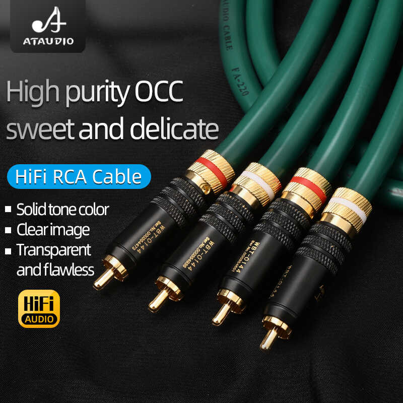 B8 Ataudio 2 Hifi Rca Cable For Cd Player Amplifier 7n Occ 2 Core With