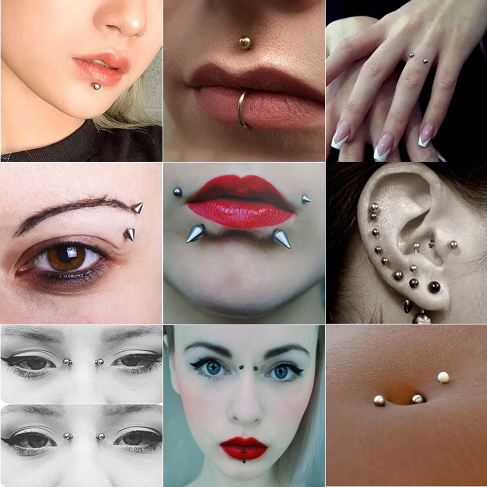 Non Perforated Fake Lip Studs, Non Perforated Personalized Eyebrow ...
