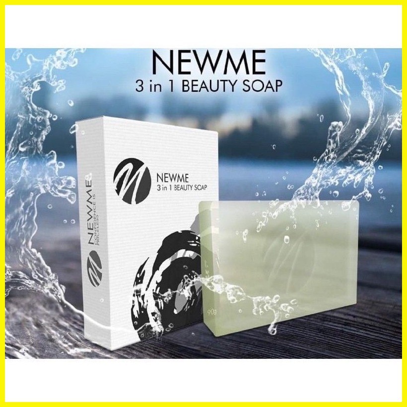 Original NEWME 3 in 1 Beauty Soap glass skin whitening and firming 90g ...