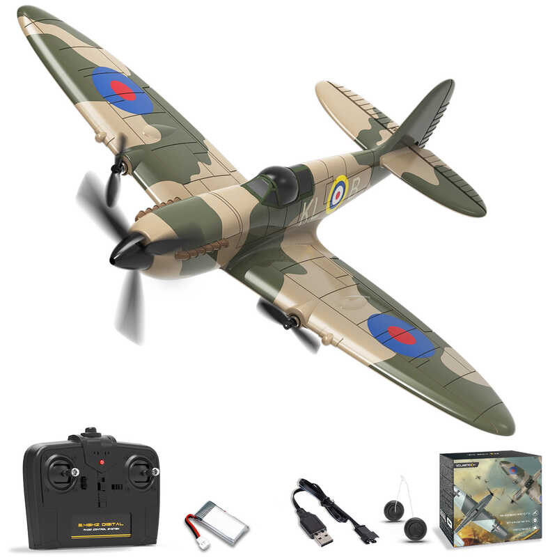 RC Spitfire Plane 2.4G 3CH Gyro Stabilizer Fixed Wing EPP Foam 400MM ...