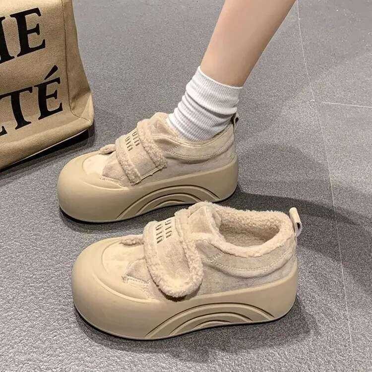 oard Shoes For Women 2025 New Winter With Added Fleece Warm Bread Shoes ...