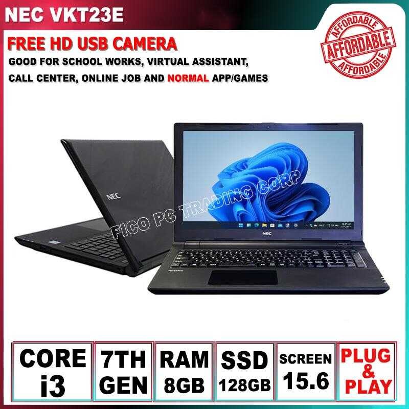 NEC Versa Pro Vkt23e Laptop 15.6 Inches Core I3 7Th GEN 8Gb RAM 128Gb ...